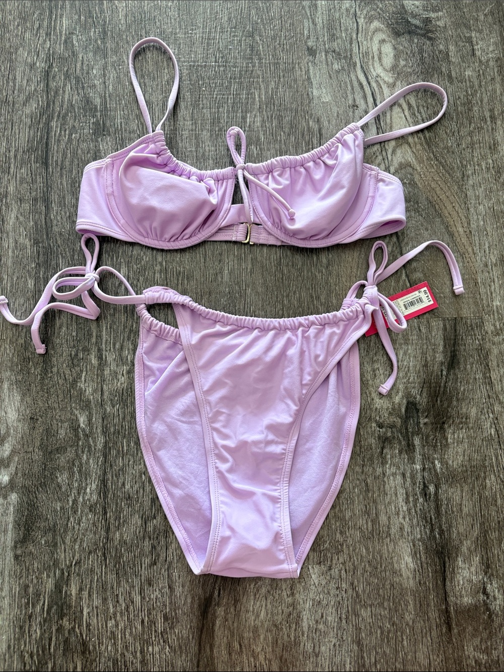 Xhilaration Lilac Underwire-Style Tie-Side Bikini Set
